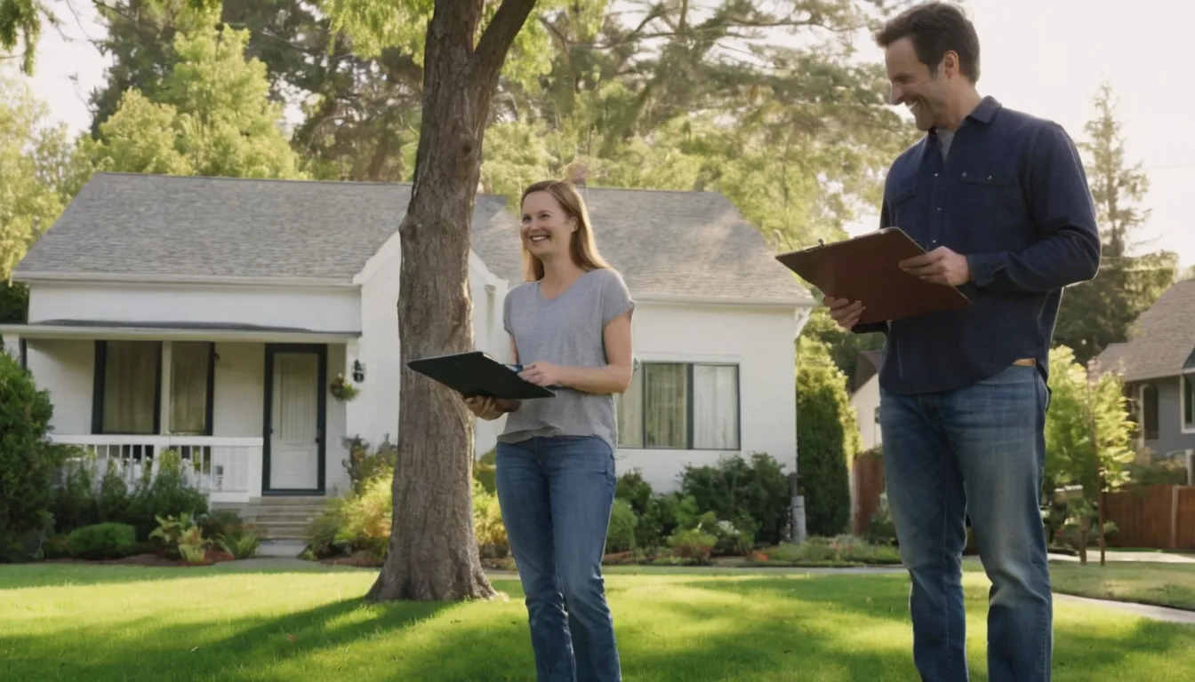 Homeowner reviewing a tree removal quote with a local provider